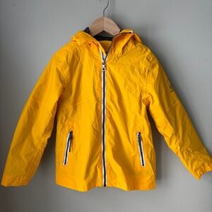 TRIBORD Adventure Sailing 100 Hooded Rain Jacket Yellow Youth Side 5-6 Years